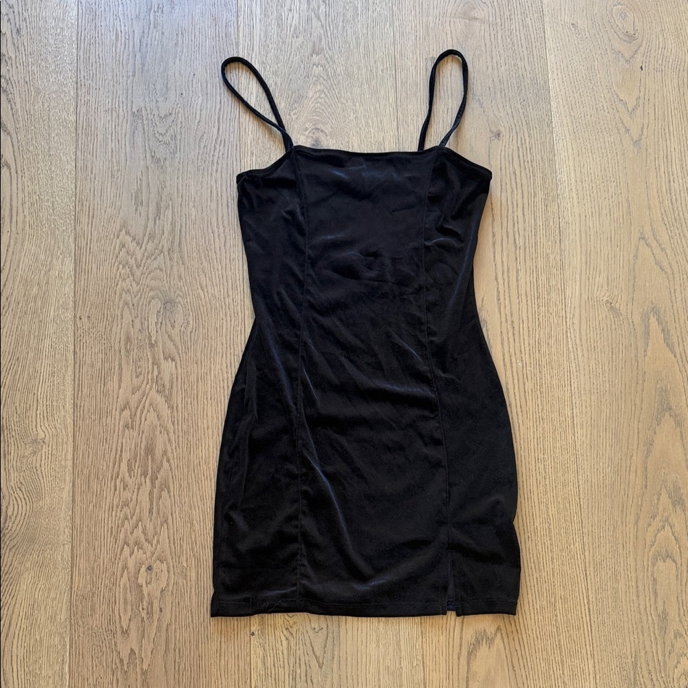 H&M Divided Black Cami Slip Dress with Thin Straps